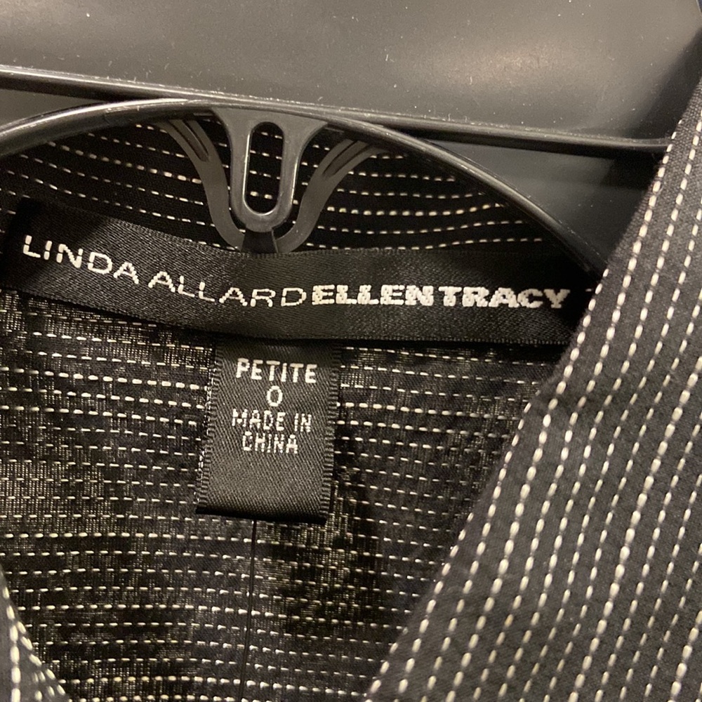 LINDA ALLARD ELLEN TRACY Sexy Shirt Blouse $315 NWT Rare find 0 Petite 0P Black